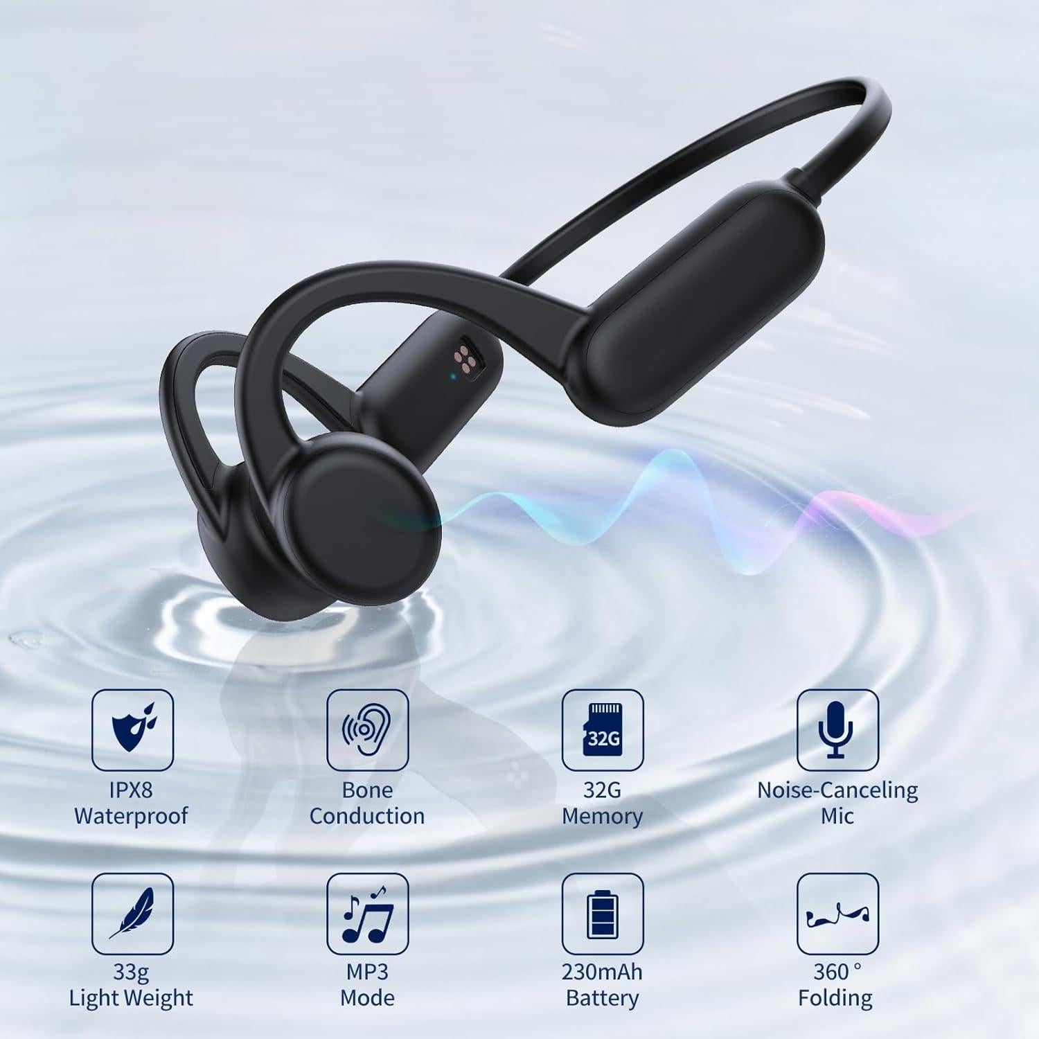 Auriculares Inalámbricos RSiFOCK X18 Conducción Ósea IPX8 10h