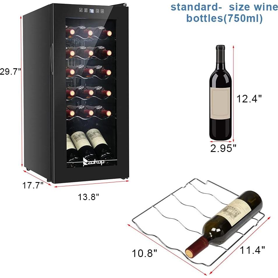 Enfriador de Vino Winado 18 Botellas Control Digital Compacto