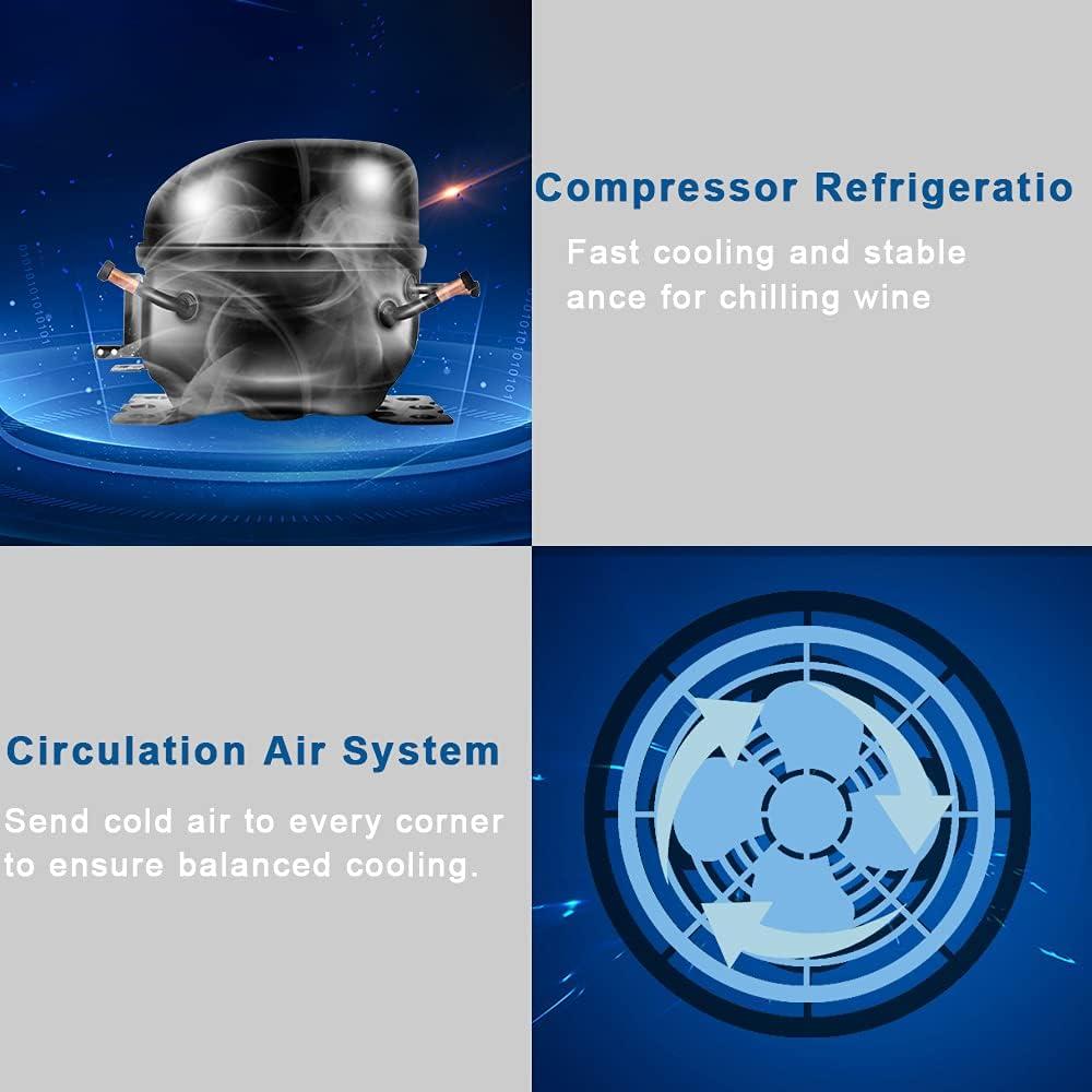 Enfriador de Vino Winado 18 Botellas Control Digital Compacto