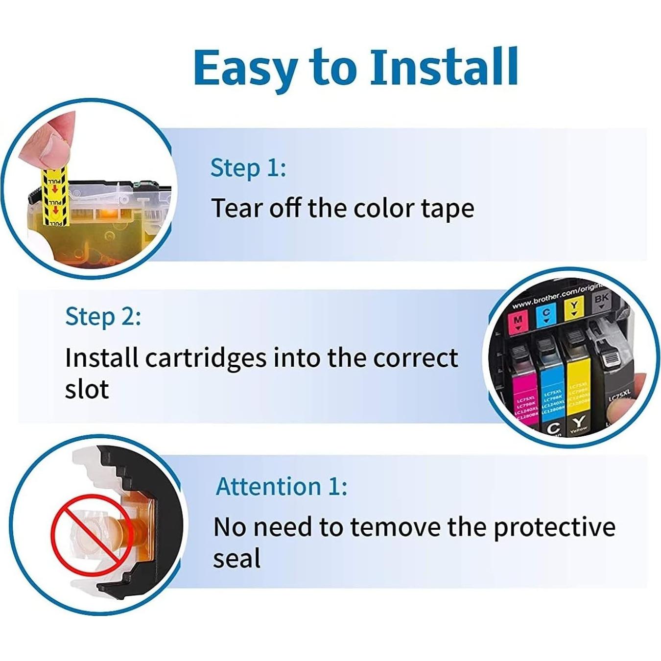 Cartuchos de Tinta Negra F FINDERS&CO LC75BK 6x 100% Compatibles