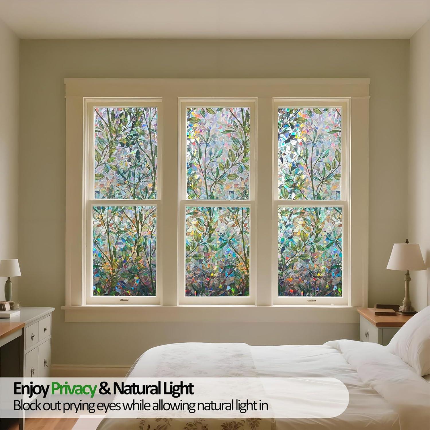 Película de Privacidad para Ventanas ZHMRROAD Arcoíris 44.5x199.8cm