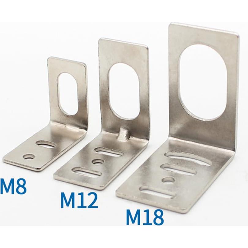 Soporte de Hierro Tipo I y L M8 M12 M18 para Sensor Inductivo