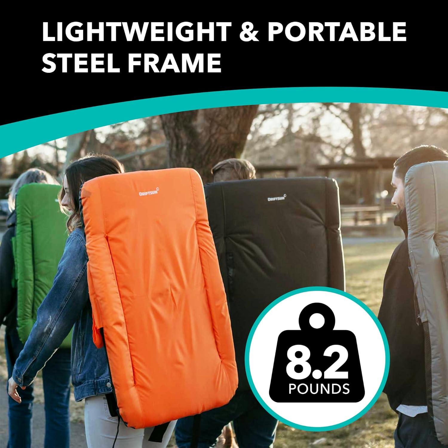 Silla de Estadio Plegable Driftsun Extra Ancha con Respaldo