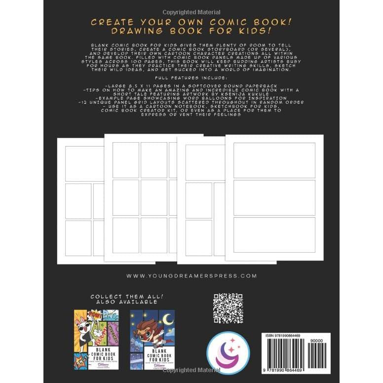 Blank Comic Book for Kids: Make Your Own and Create Your Own Story with Comic Drawing Paper
