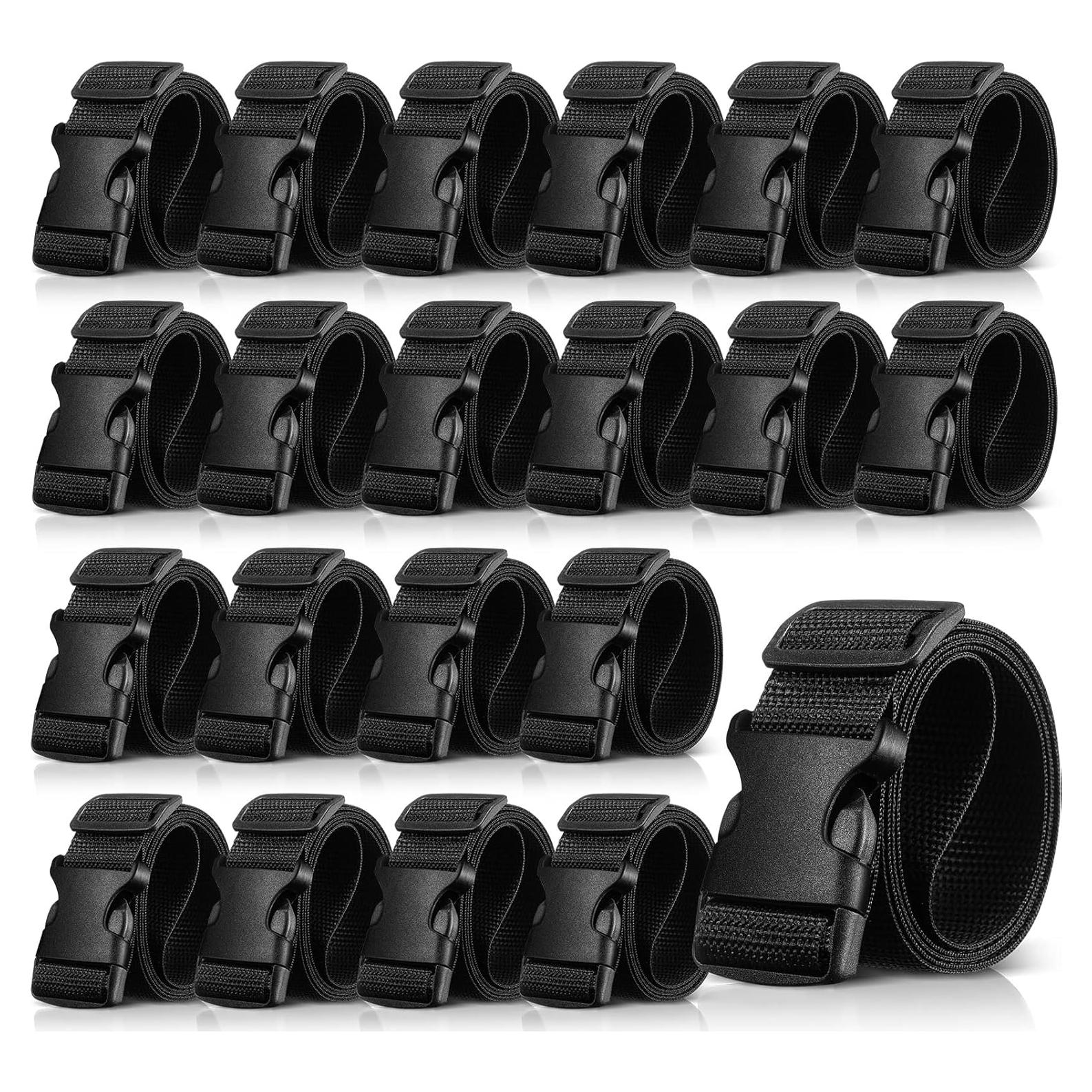 Cinturón Táctico Hicarer 20 Piezas Nylon Negro Ajustable