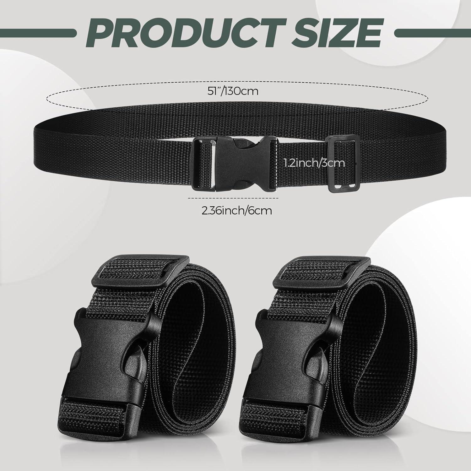 Cinturón Táctico Hicarer 20 Piezas Nylon Negro Ajustable