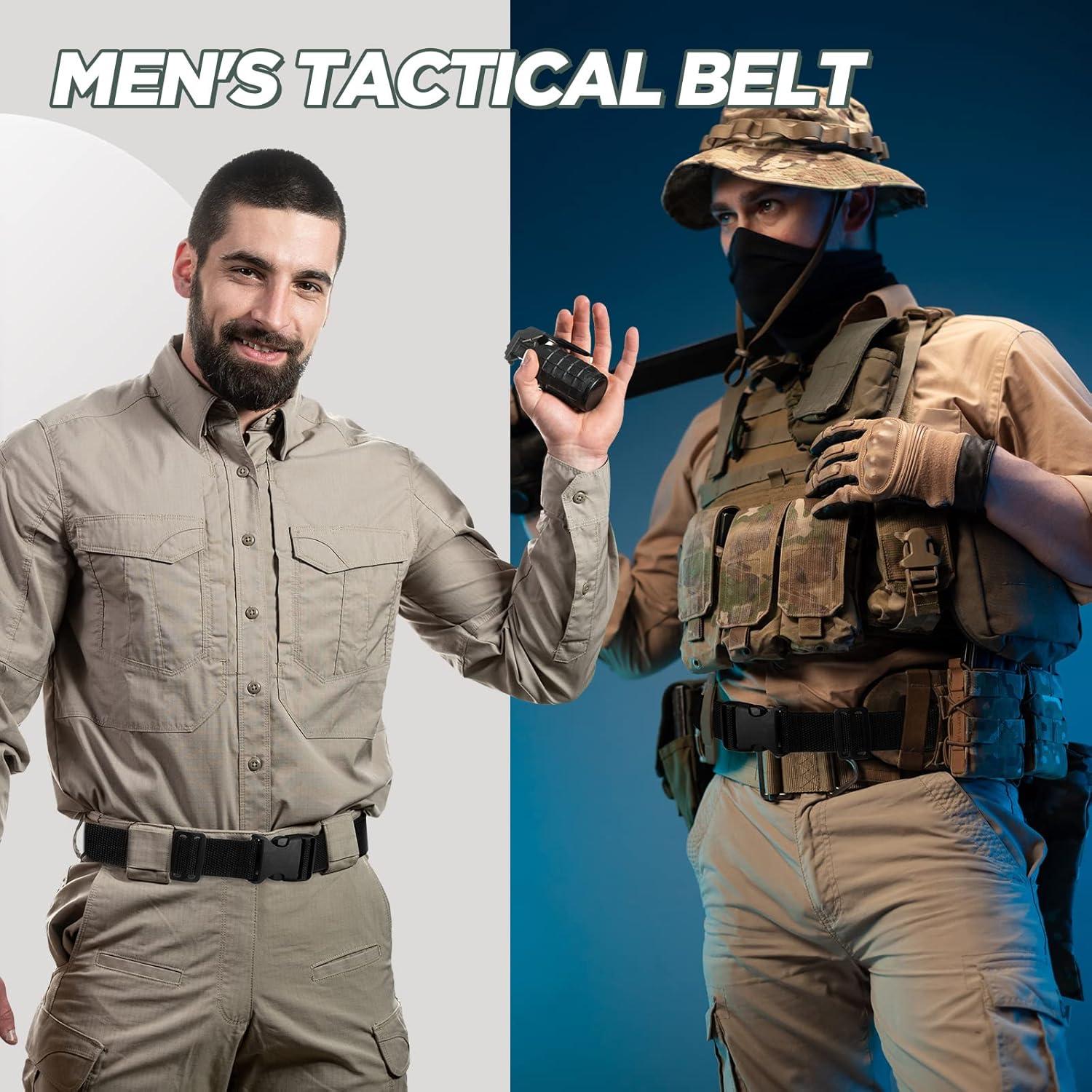 Cinturón Táctico Hicarer 20 Piezas Nylon Negro Ajustable