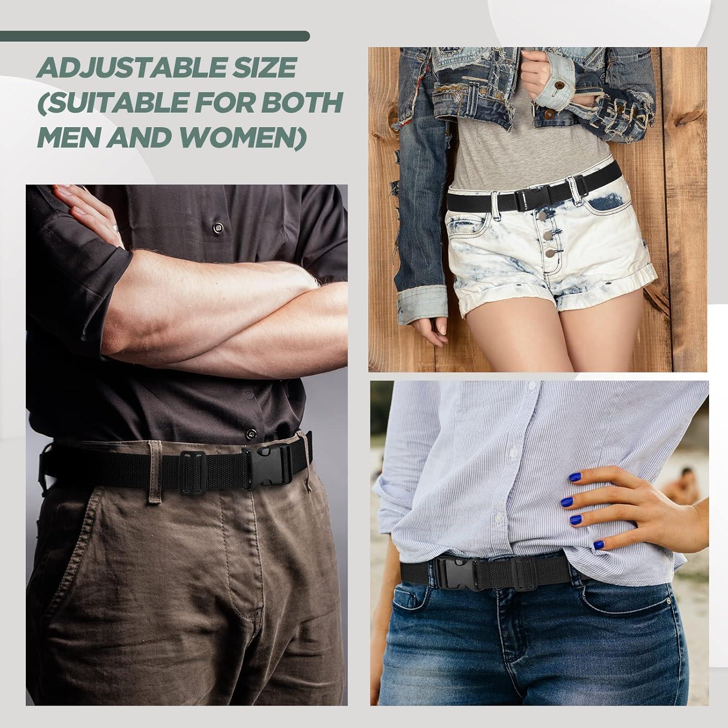 Cinturón Táctico Hicarer 20 Piezas Nylon Negro Ajustable