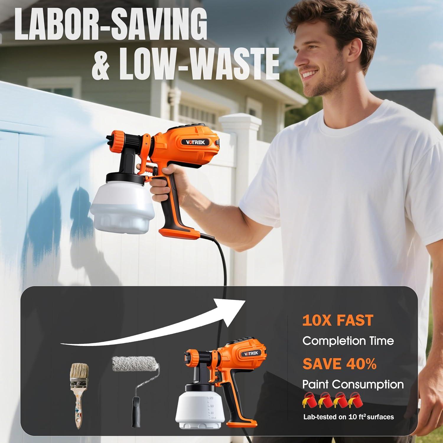 Pistola de Pulverización de Pintura VOTREK SPA8010 1200ml