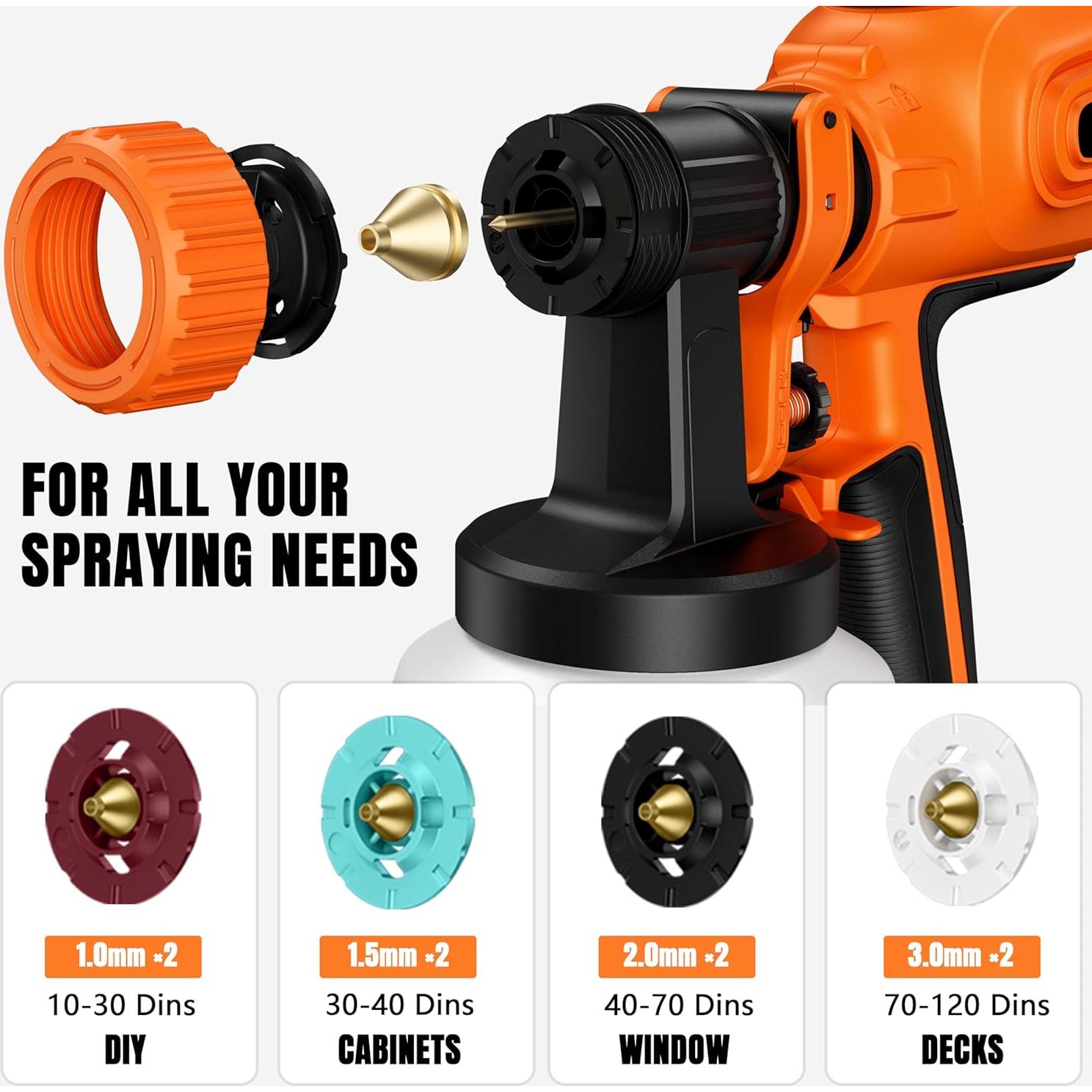 Pistola de Pulverización de Pintura VOTREK SPA8010 1200ml