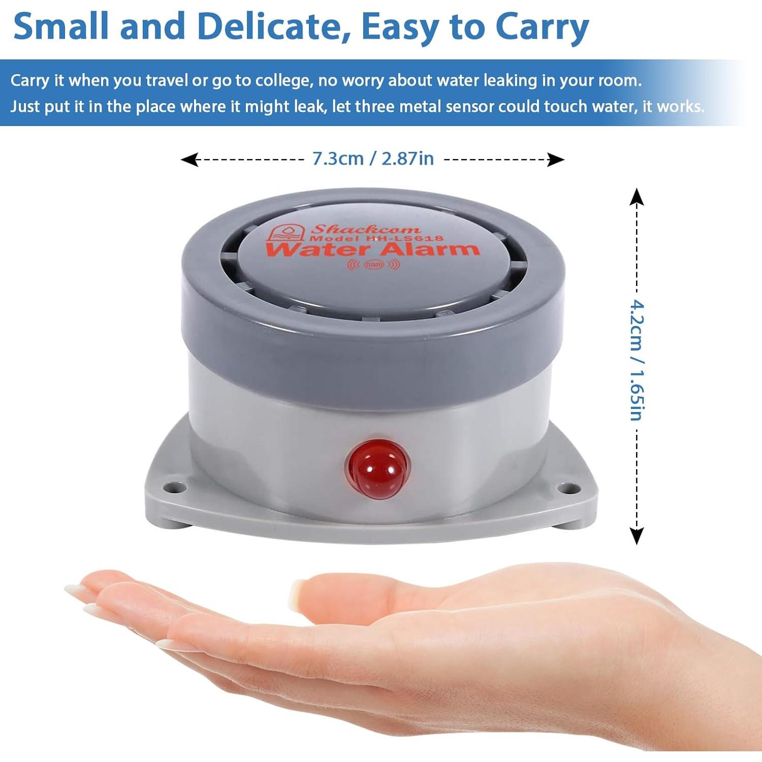 Detector de Fugas de Agua Shackcom 110DB Inalámbrico 1 Paquete