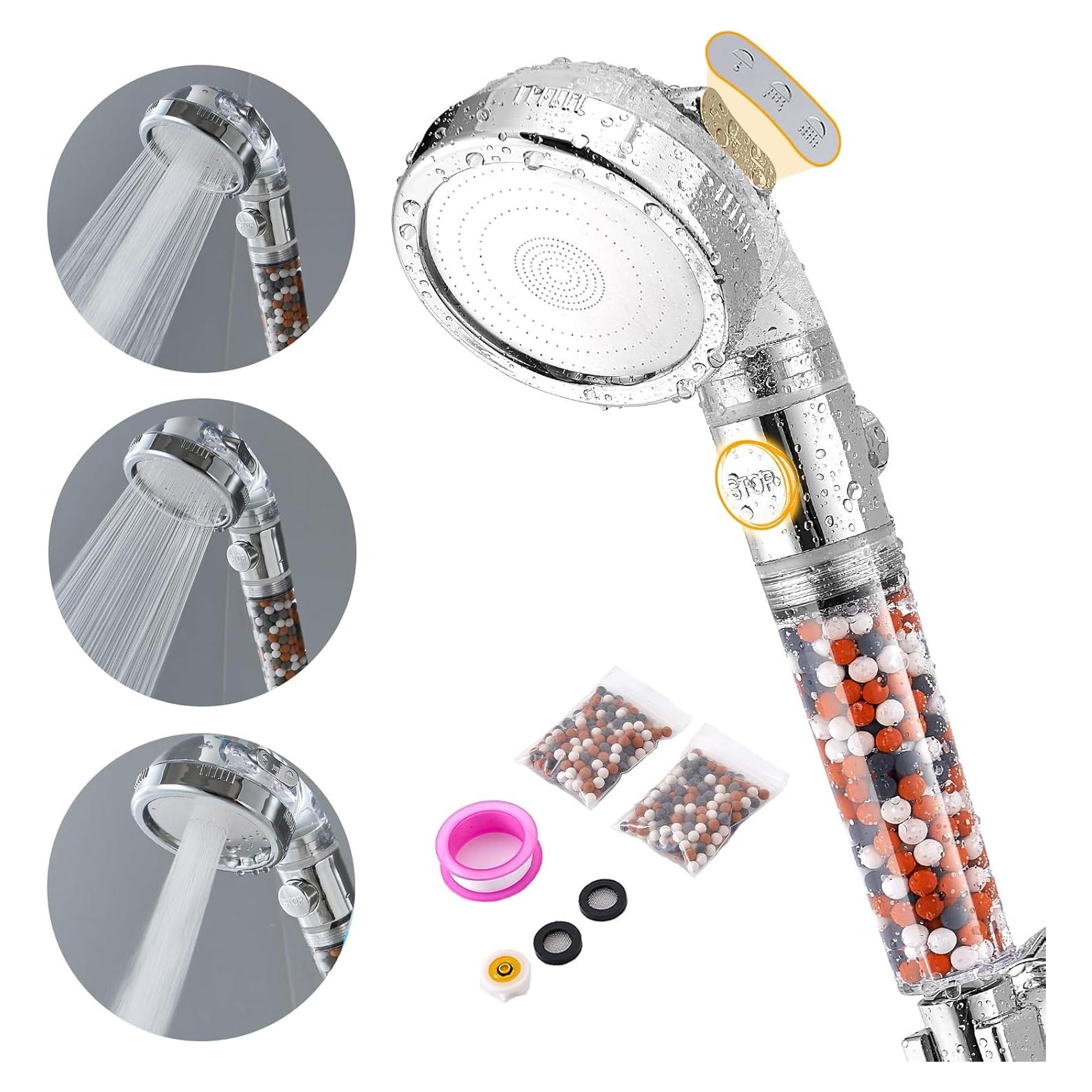 Cabezal de Ducha Filtrado Kindred Home - Alta Presión, 4 Modos