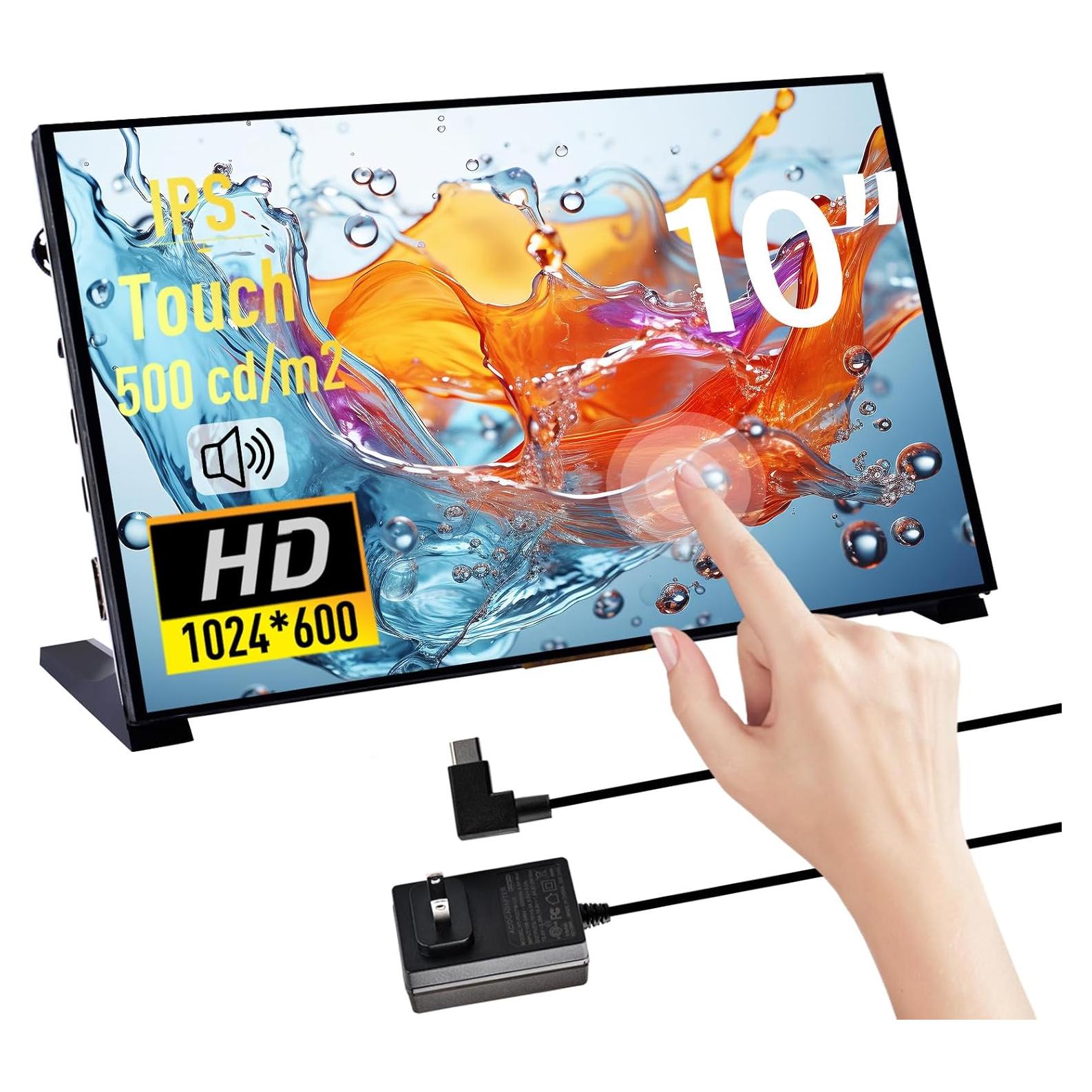 Pantalla Táctil Capacitiva GeeekPi 10.1" HDMI 1024x600