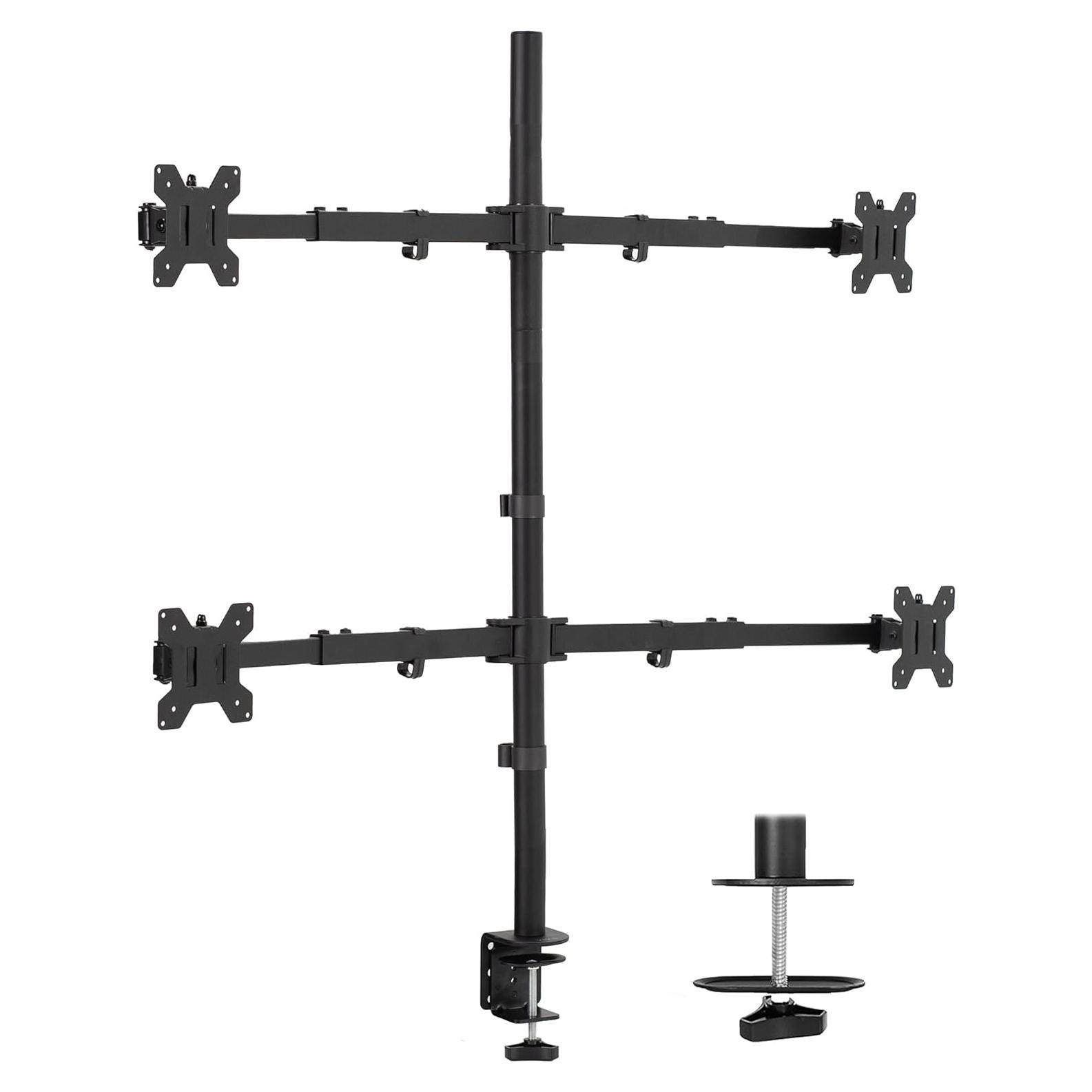 Soporte de Escritorio VIVO STAND-TS38C-4 para 4 Monitores 27-38"