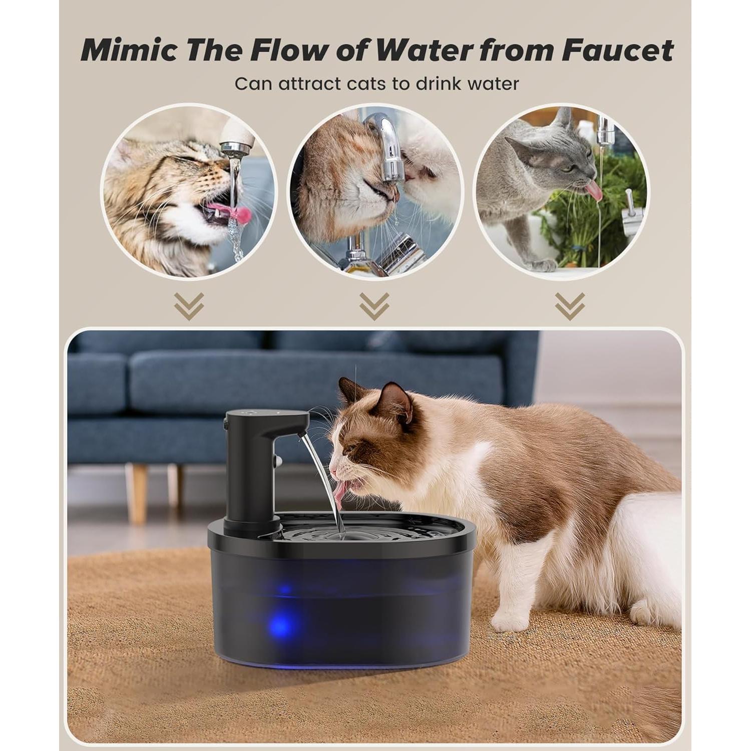 Fuente de Agua Inalámbrica para Gatos Shandus 3L con Sensor