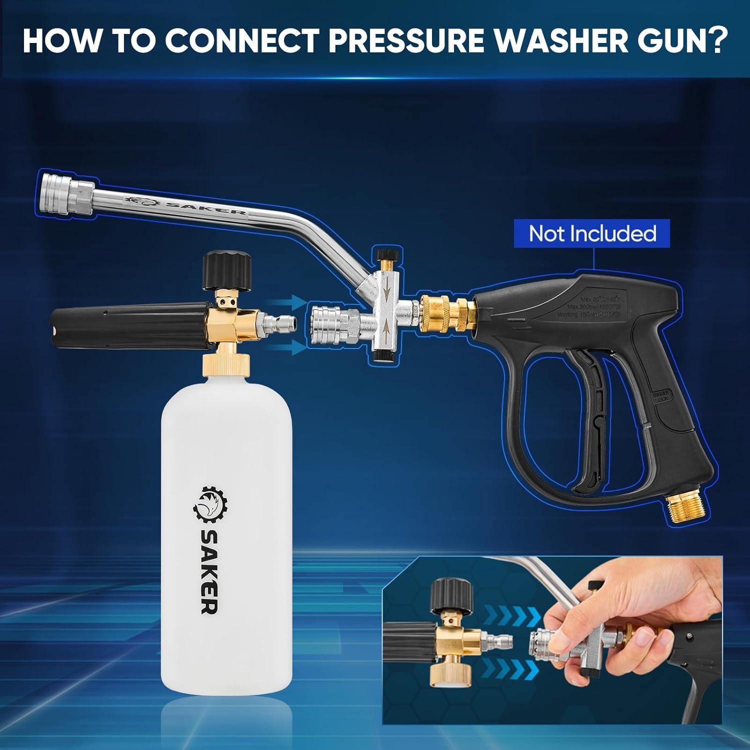 Cañón de Espuma Saker con 5 Boquillas para Lavadora de Presión