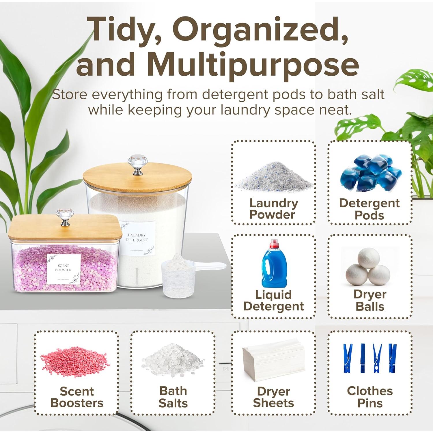 Juego de Contenedores de Lavandería BROSNOLOGY con Bandeja