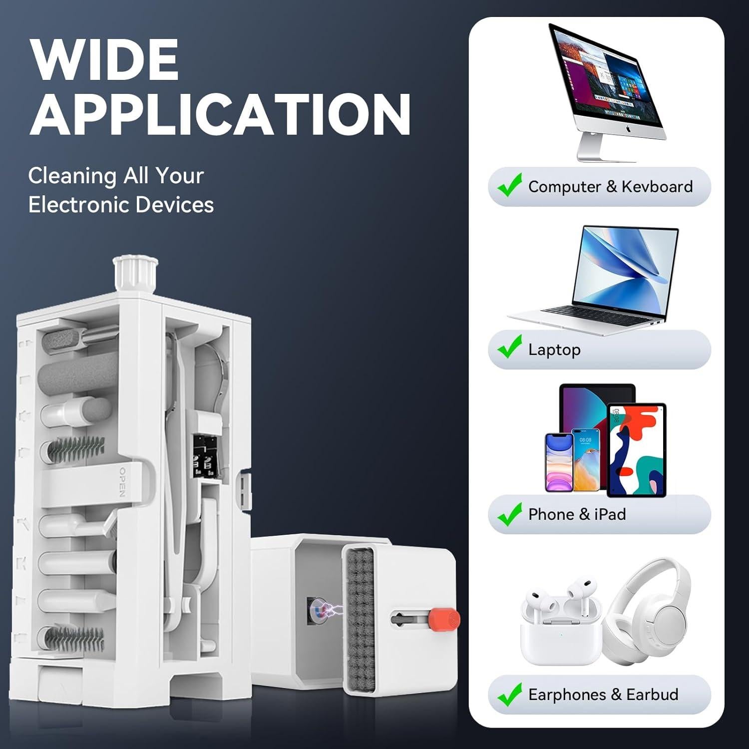 Kit de limpieza 34-en-1 Lynzaa Q20 para dispositivos electrónicos