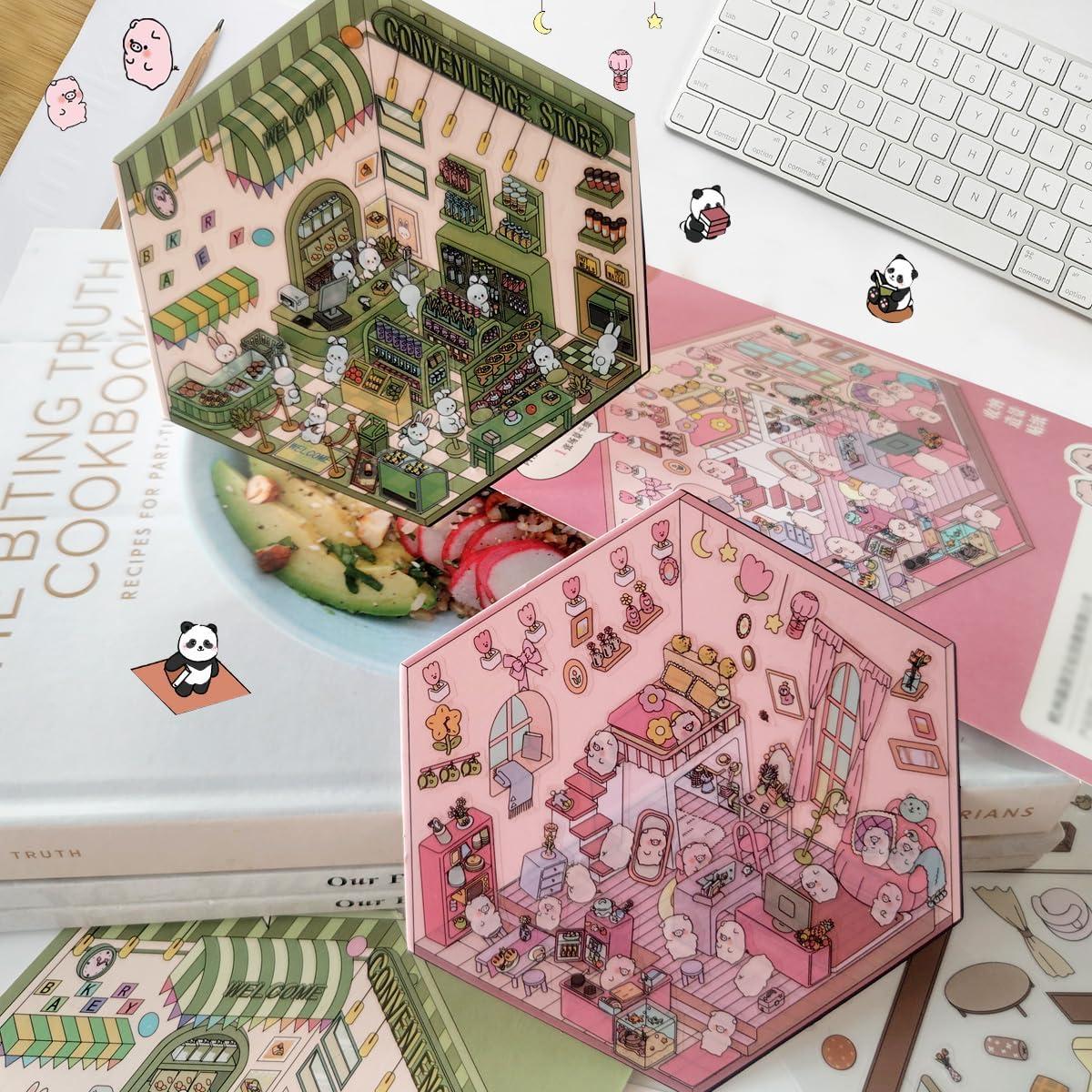 Pegatinas 3D DIY WESNDNE para Decoración Creativa - 4 Piezas