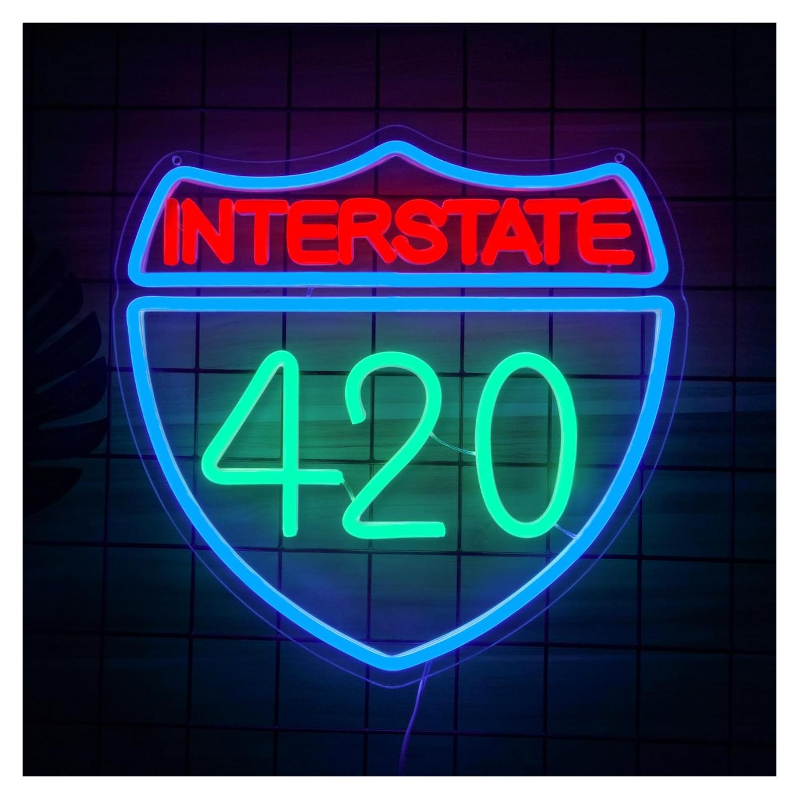 Cartel de Neón 420 Interstate LED Dimmable 32x31 cm