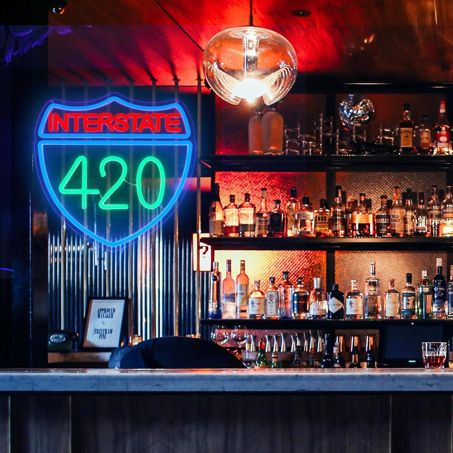 Cartel de Neón 420 Interstate LED Dimmable 32x31 cm