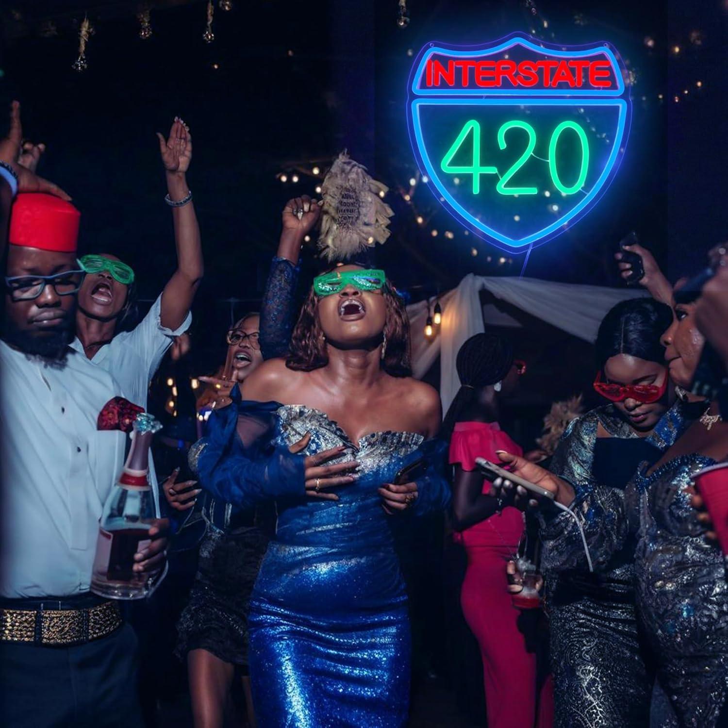 Cartel de Neón 420 Interstate LED Dimmable 32x31 cm