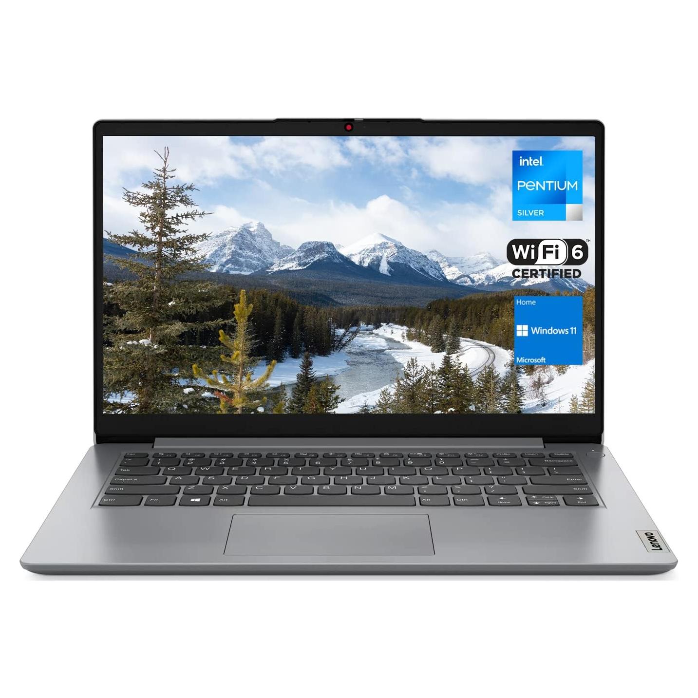 Laptop Lenovo Ideapad 1i 14" HD, Intel Pentium N5030, 4GB RAM, 128GB eMMC