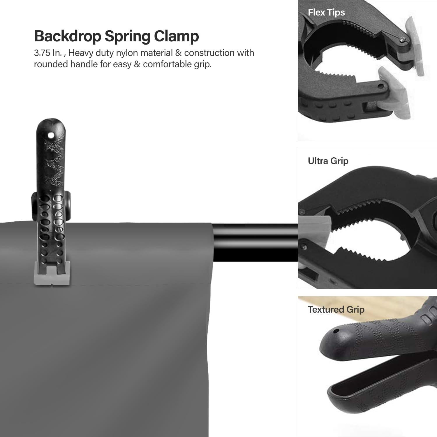 Pantalla de Fondo Gris LimoStudio 2.74 x 3.96 m 150 GSM