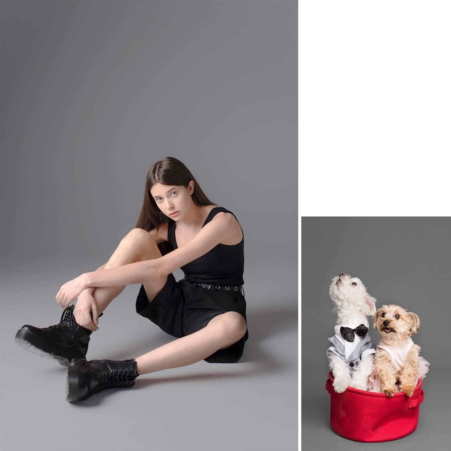 Pantalla de Fondo Gris LimoStudio 2.74 x 3.96 m 150 GSM