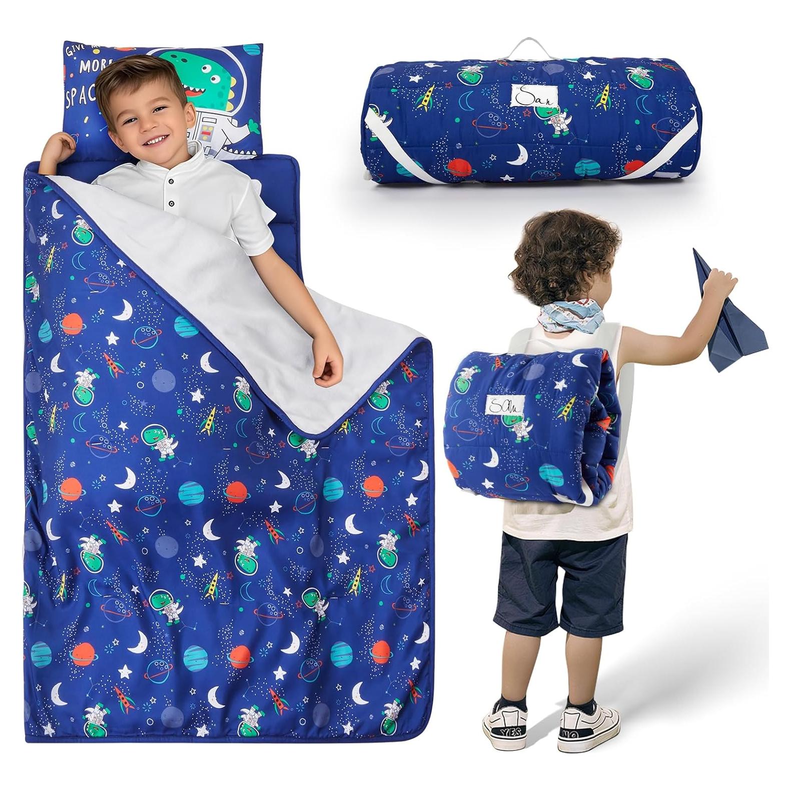 Colchoneta de Siesta Safotad para Niños 3-6 Años Azul 133x85 cm
