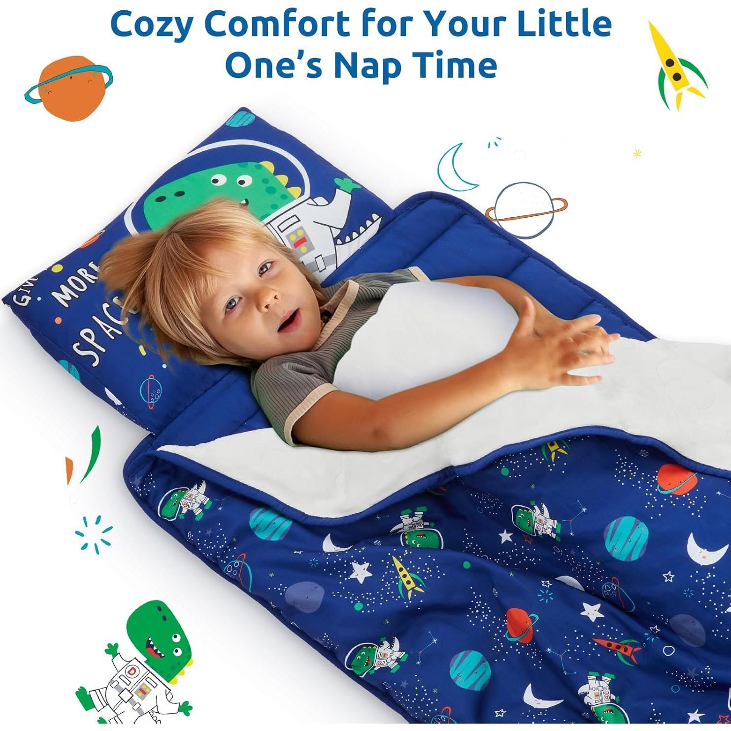 Colchoneta de Siesta Safotad para Niños 3-6 Años Azul 133x85 cm