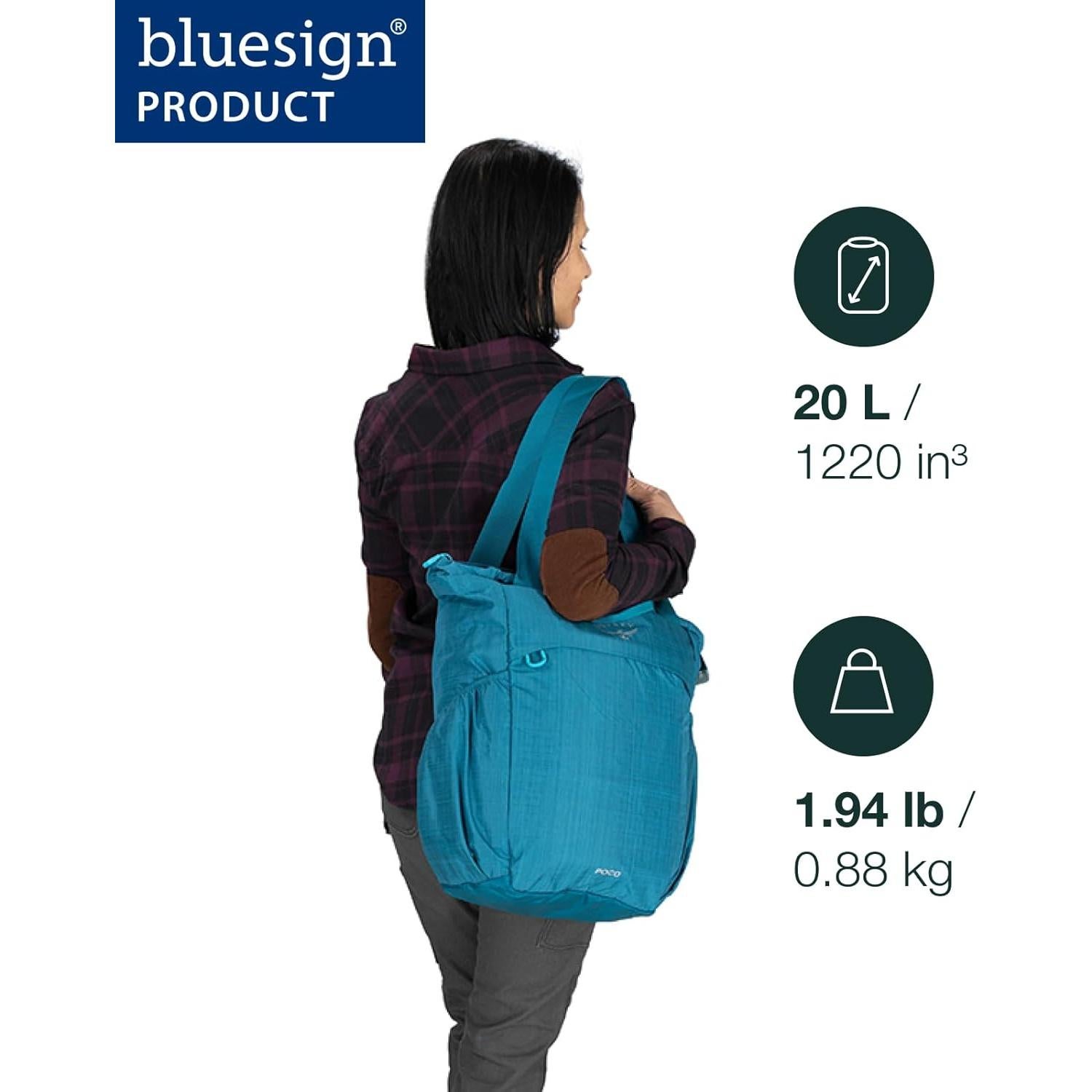 Bolsa de Cambio Poco Osprey Negra 18L con Tapete y Bolsillos