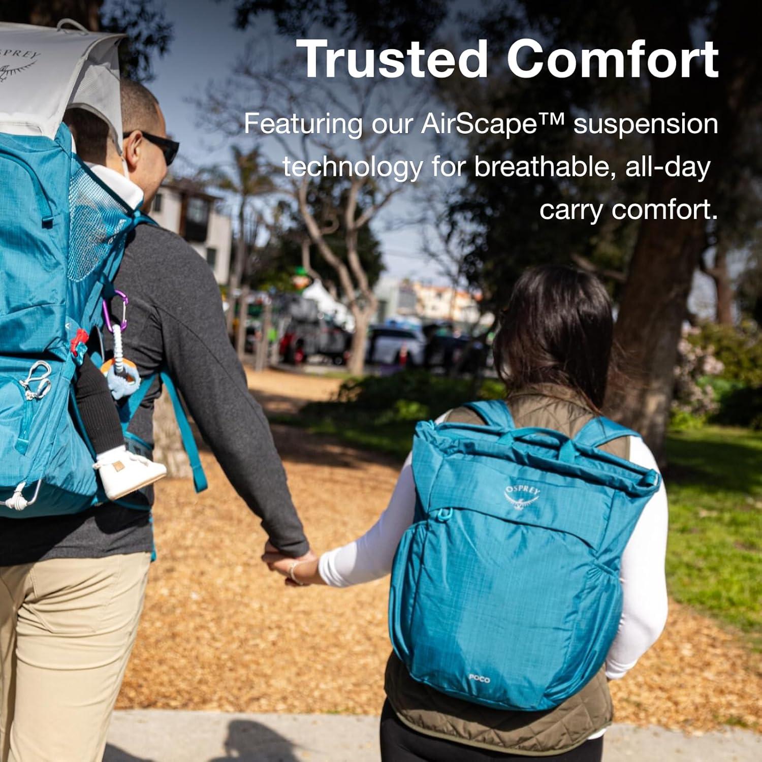 Bolsa de Cambio Poco Osprey Negra 18L con Tapete y Bolsillos