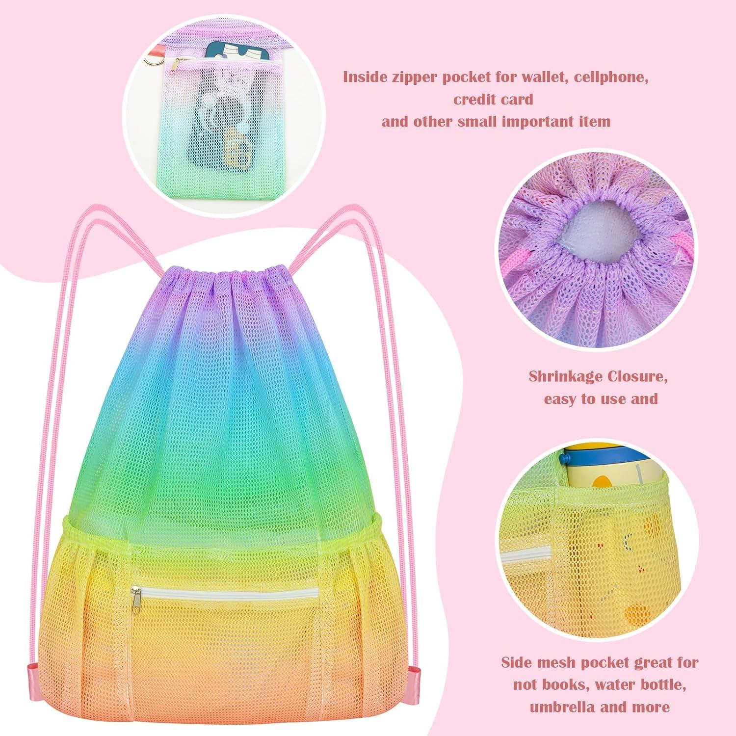 Mochila de Cuerda de Malla Fiodrimy Grande para Gimnasio 38x50cm