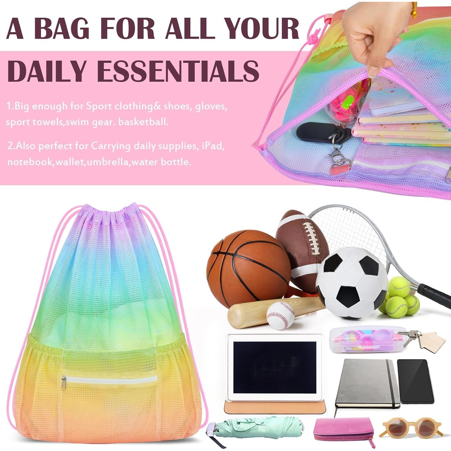 Mochila de Cuerda de Malla Fiodrimy Grande para Gimnasio 38x50cm