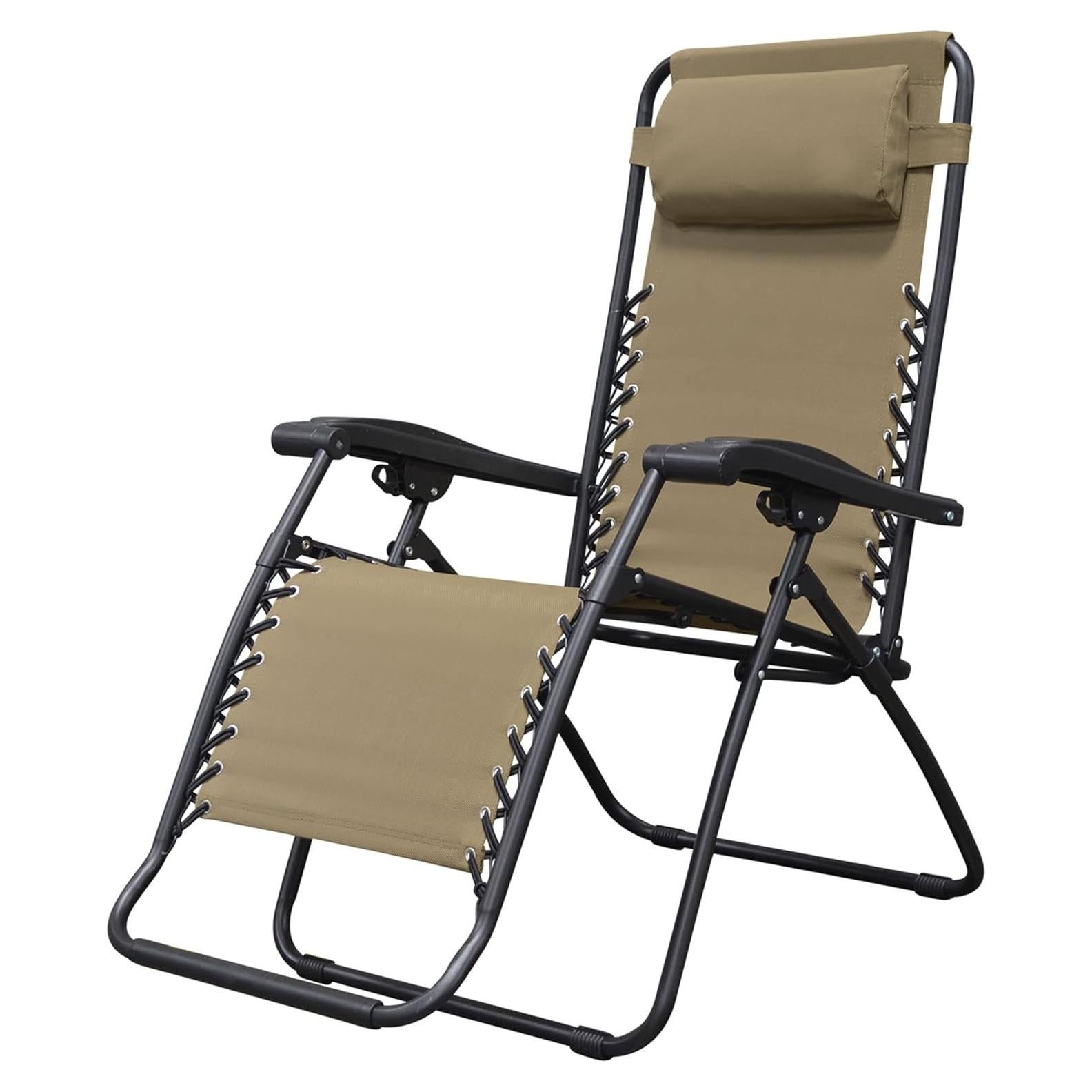 Silla Plegable de Gravedad Cero Caravan Sports Beige