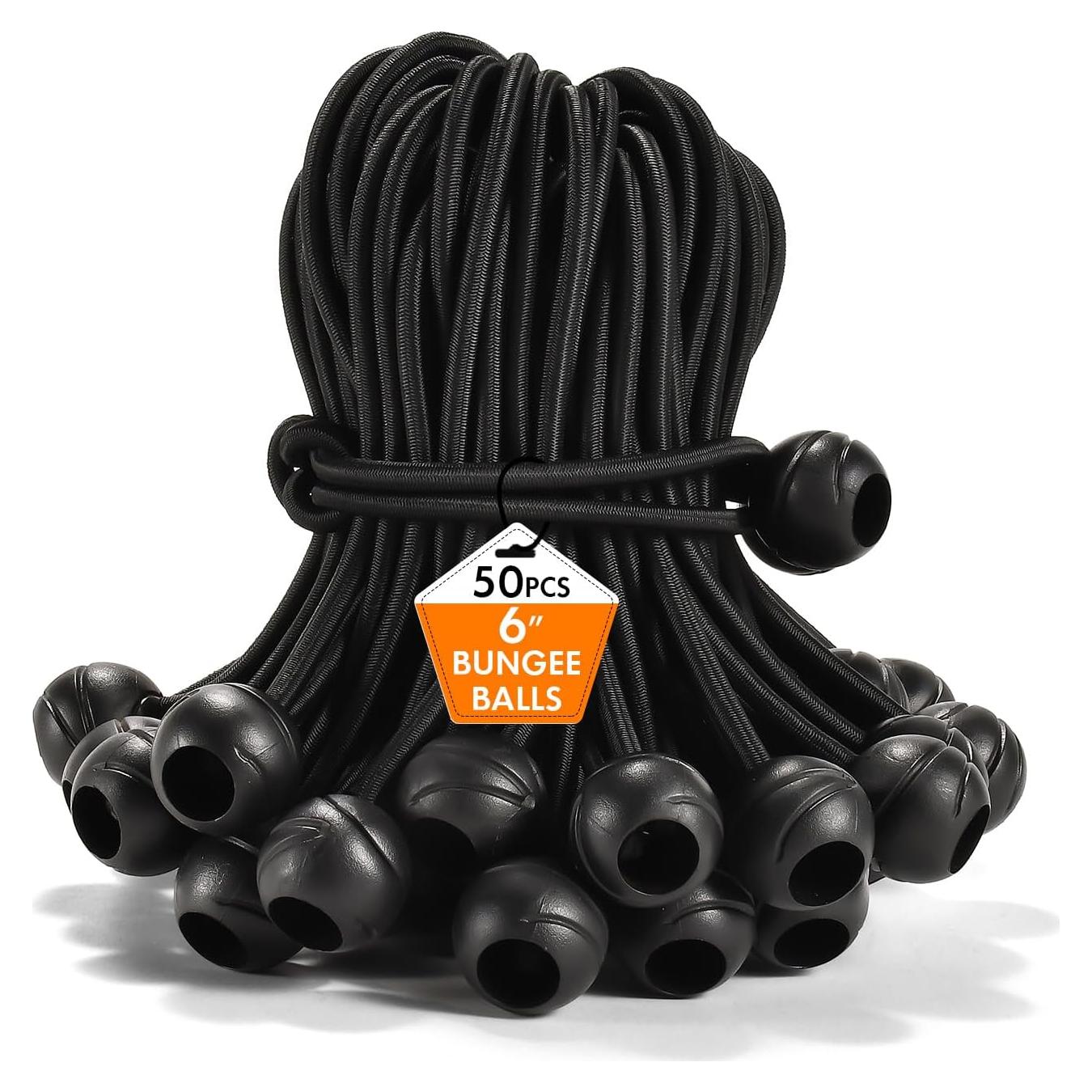 Paquete de 50 Cuerdas Bungee XIANGLE 15.24 cm Alta Resistencia