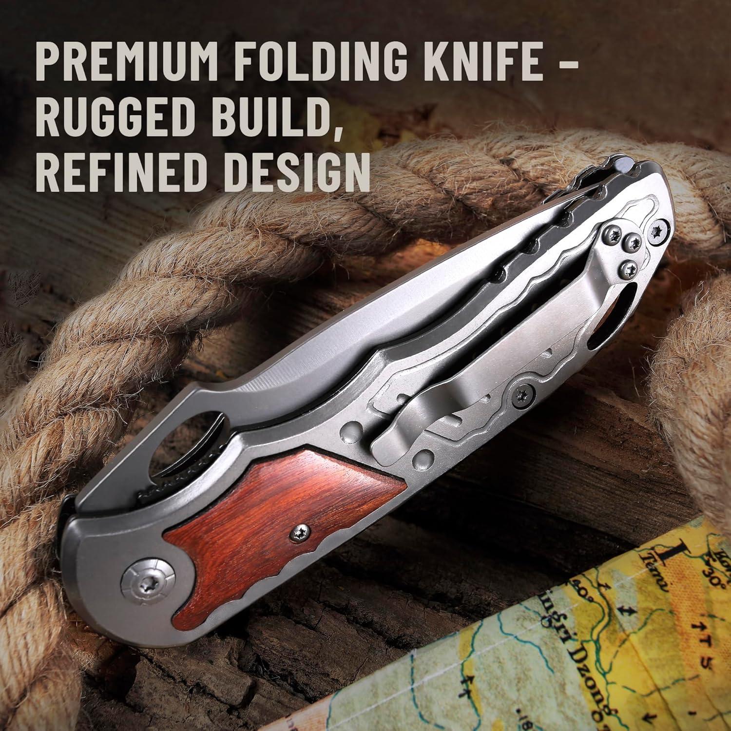 Cuchillo Plegable Grand Way 97010 - Acero Inoxidable 9.8 cm