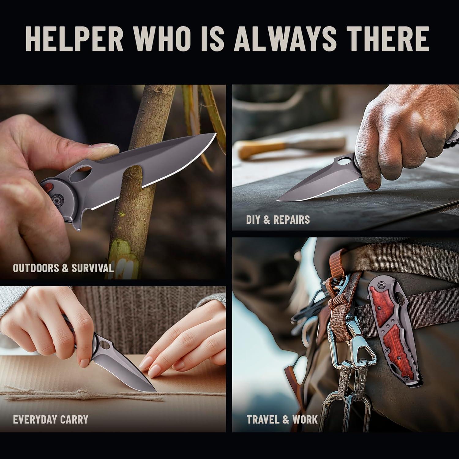 Cuchillo Plegable Grand Way 97010 - Acero Inoxidable 9.8 cm