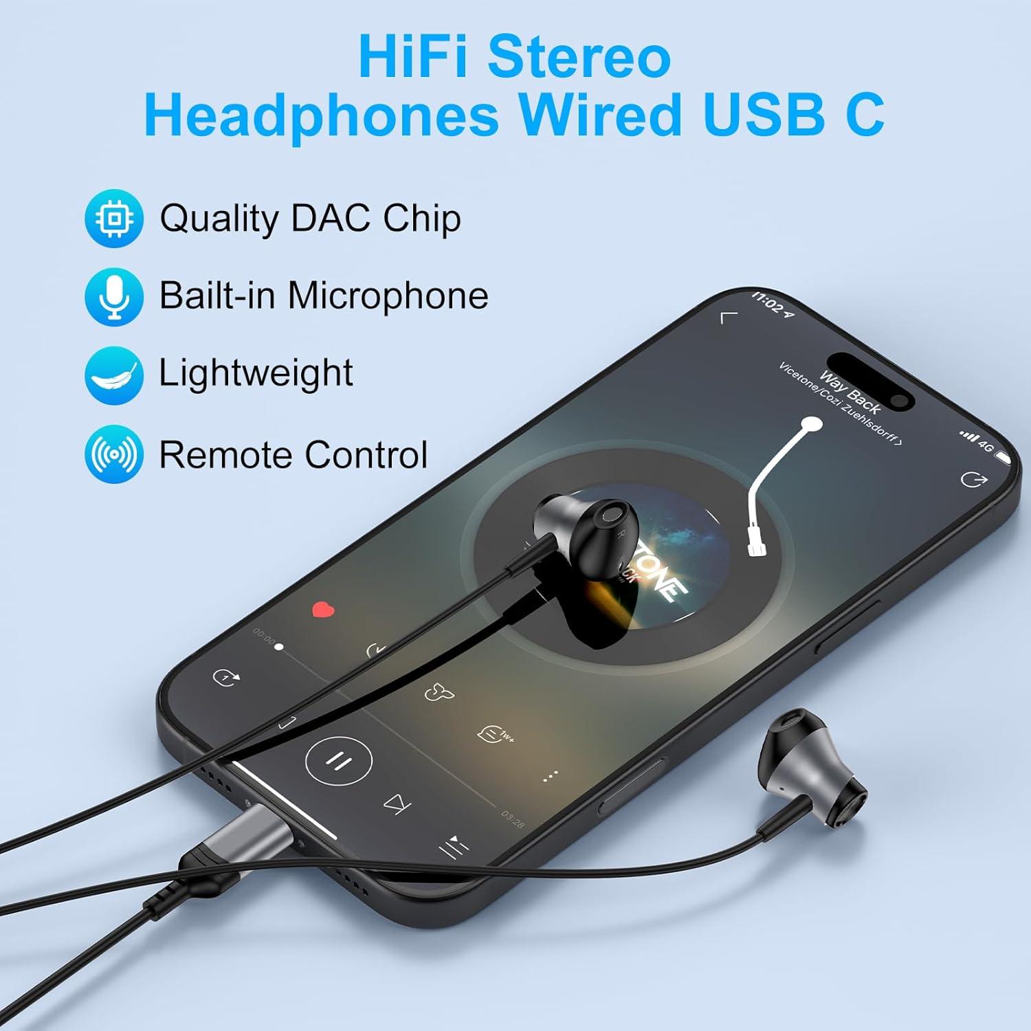 Auriculares USB C Samsung M454 In-Ear con Micrófono HiFi