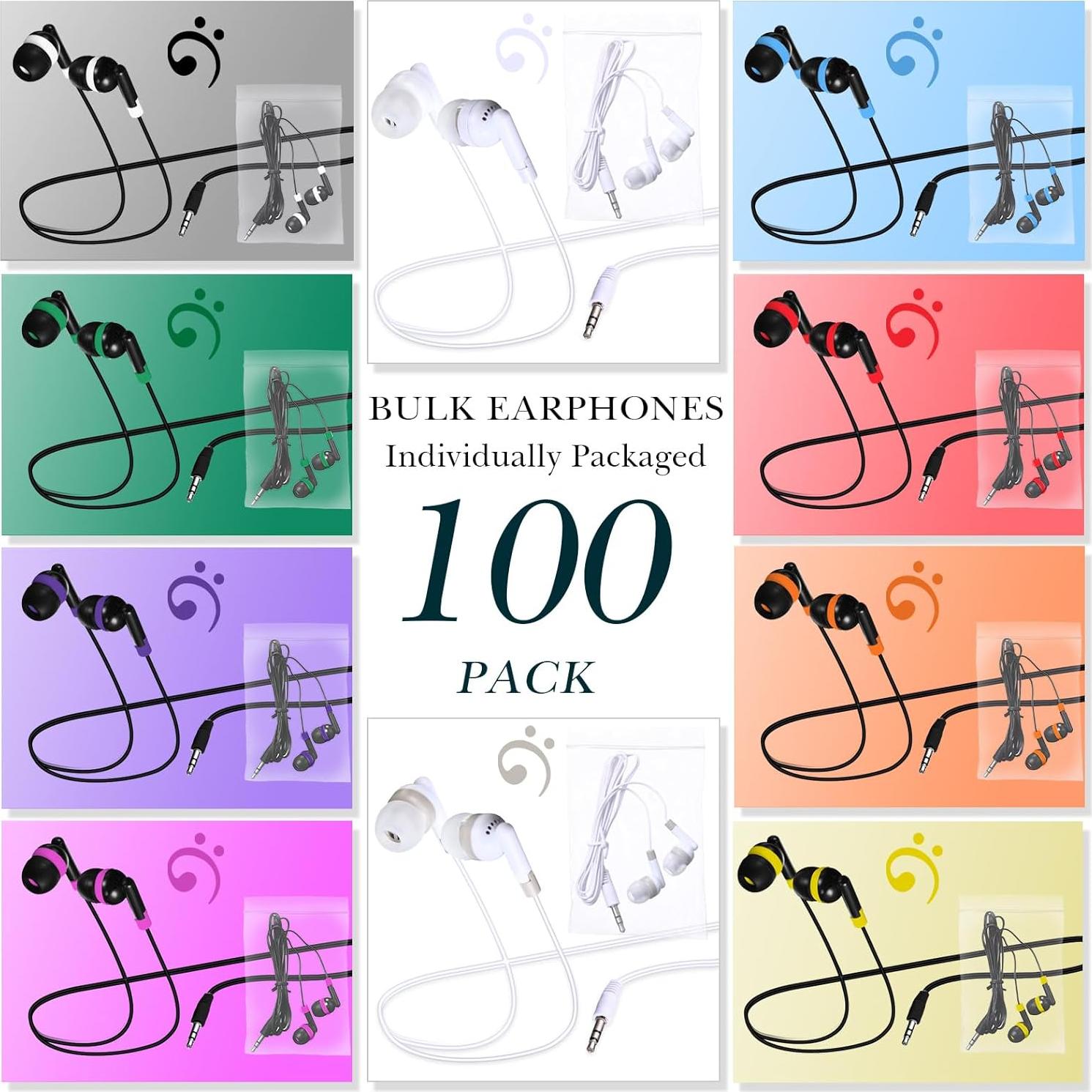 Auriculares con Cable Kanayu 50 Piezas Azul para Estudiantes