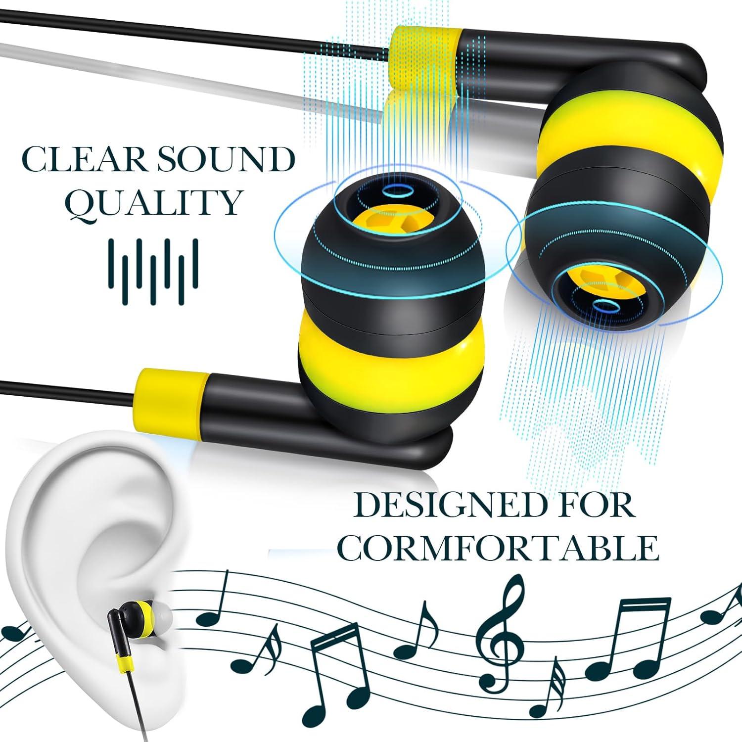 Auriculares con Cable Kanayu 50 Piezas Azul para Estudiantes