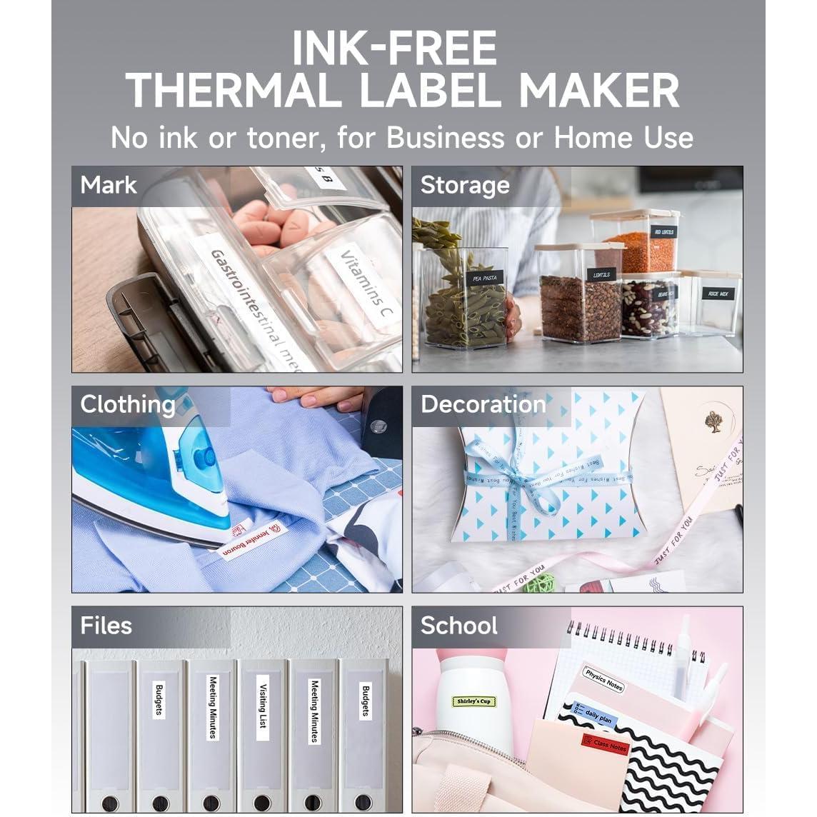 Phomemo P12 Mini Etiquetadora Bluetooth Térmica 12mm Negro