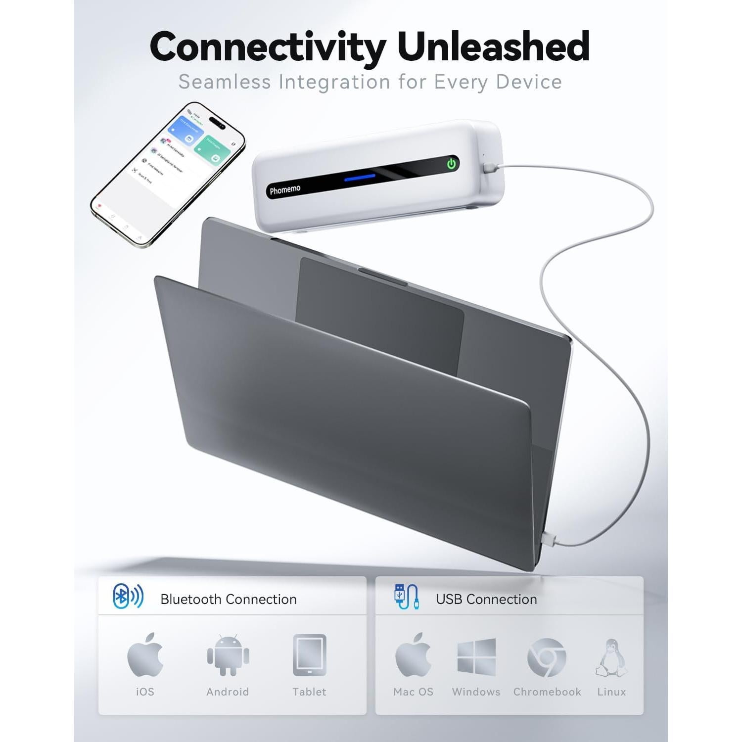 Impresora Térmica Portátil Phomemo M832 Inalámbrica 0.70 kg