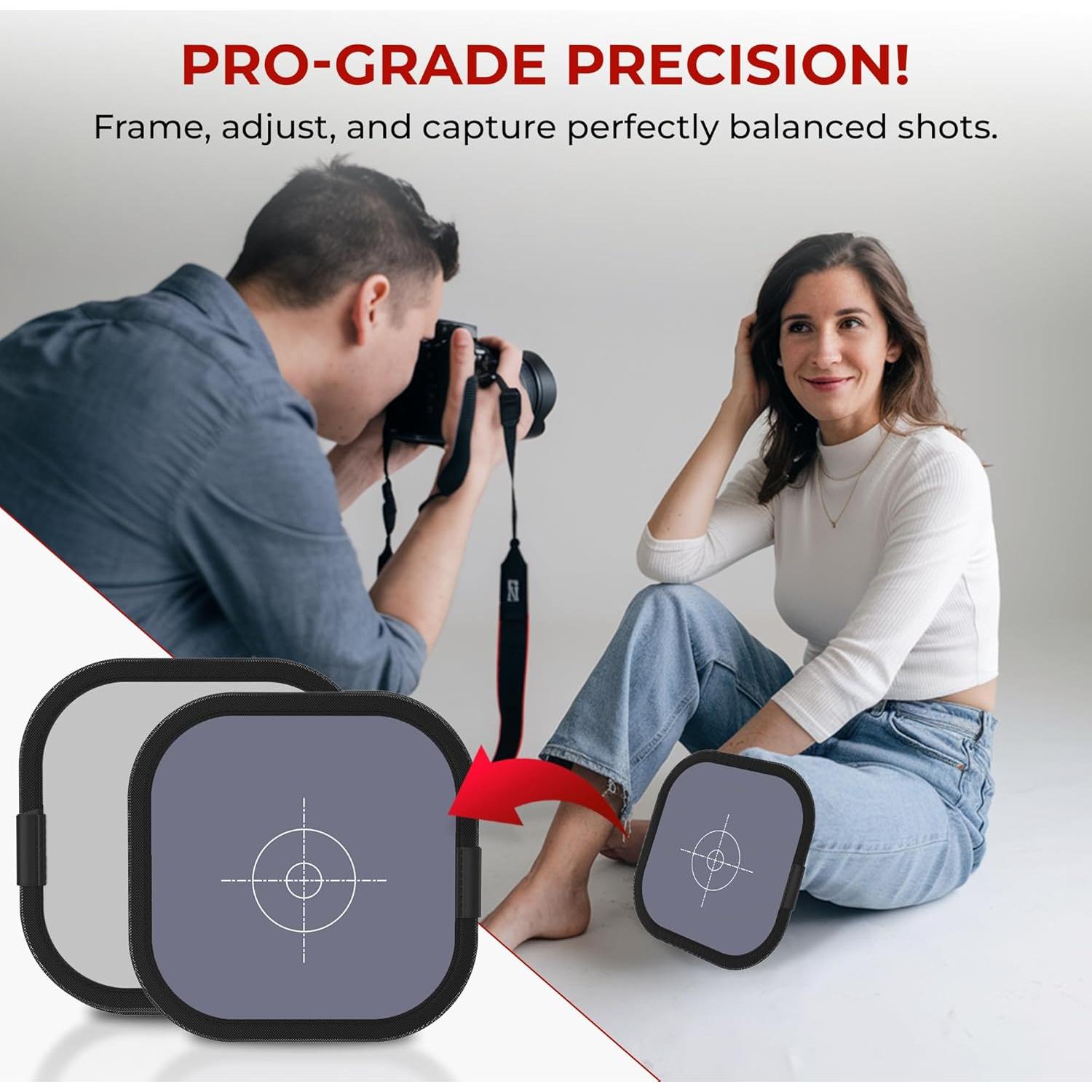 Tarjeta de Balance de Blancos Doblada 20cm Cámara Reflex