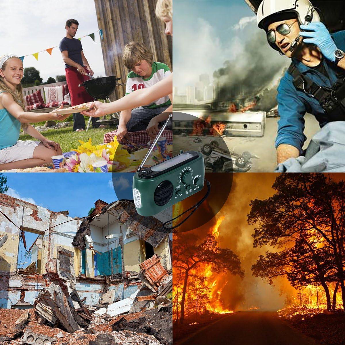 Radio de Emergencia MOLEBIT RD322T Solar y Manivela Verde