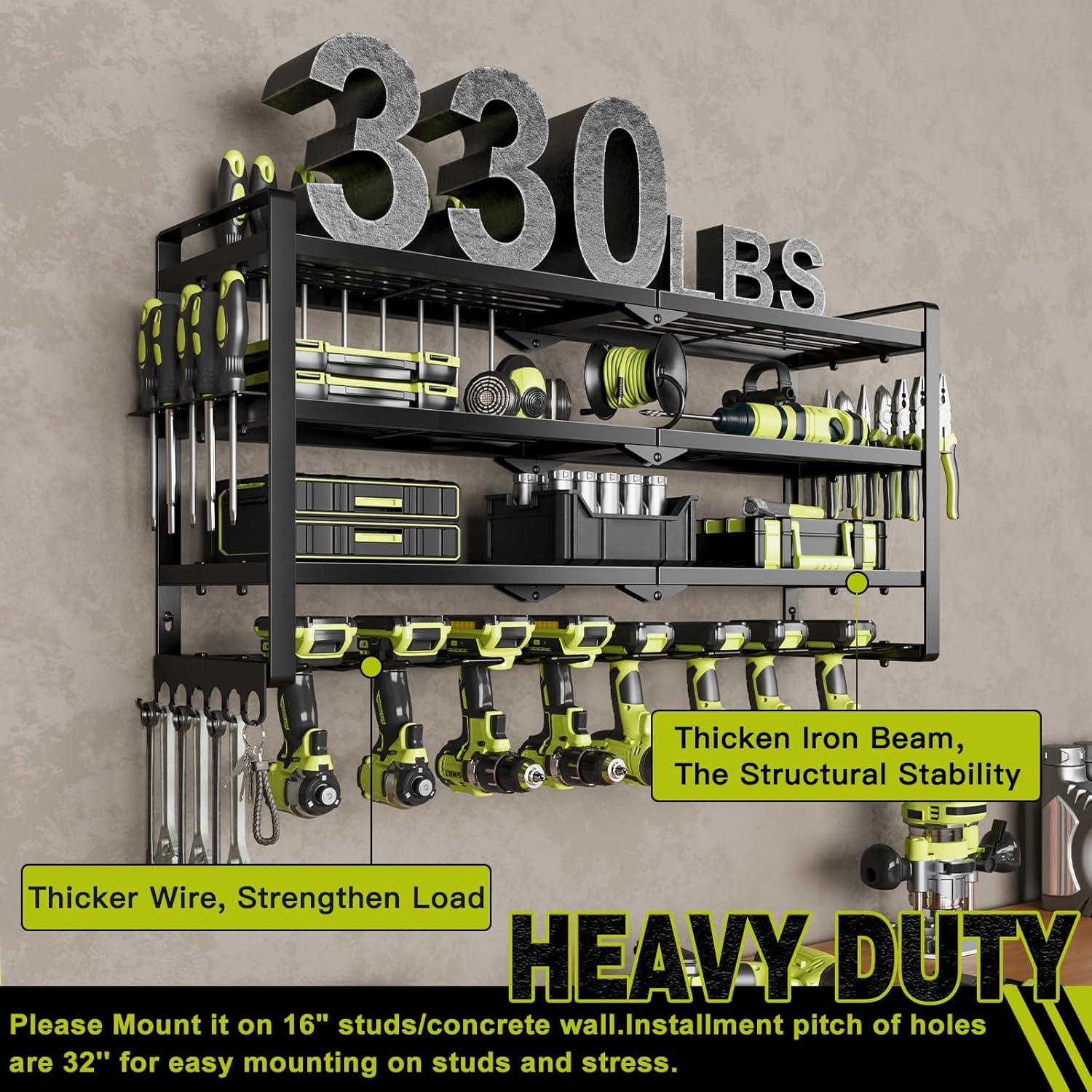 Organizador de Herramientas Montaje en Pared NattyDot Negro