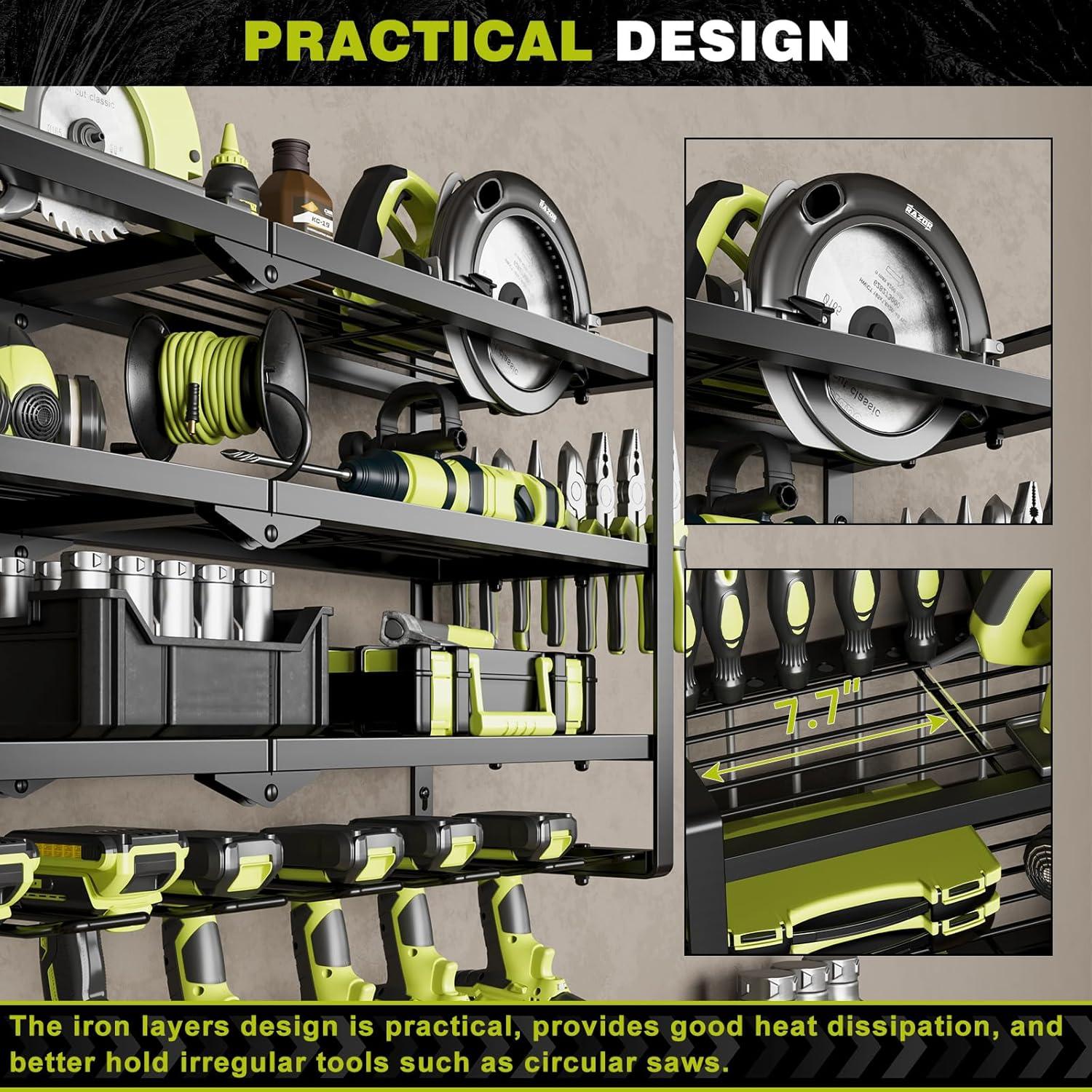 Organizador de Herramientas Montaje en Pared NattyDot Negro