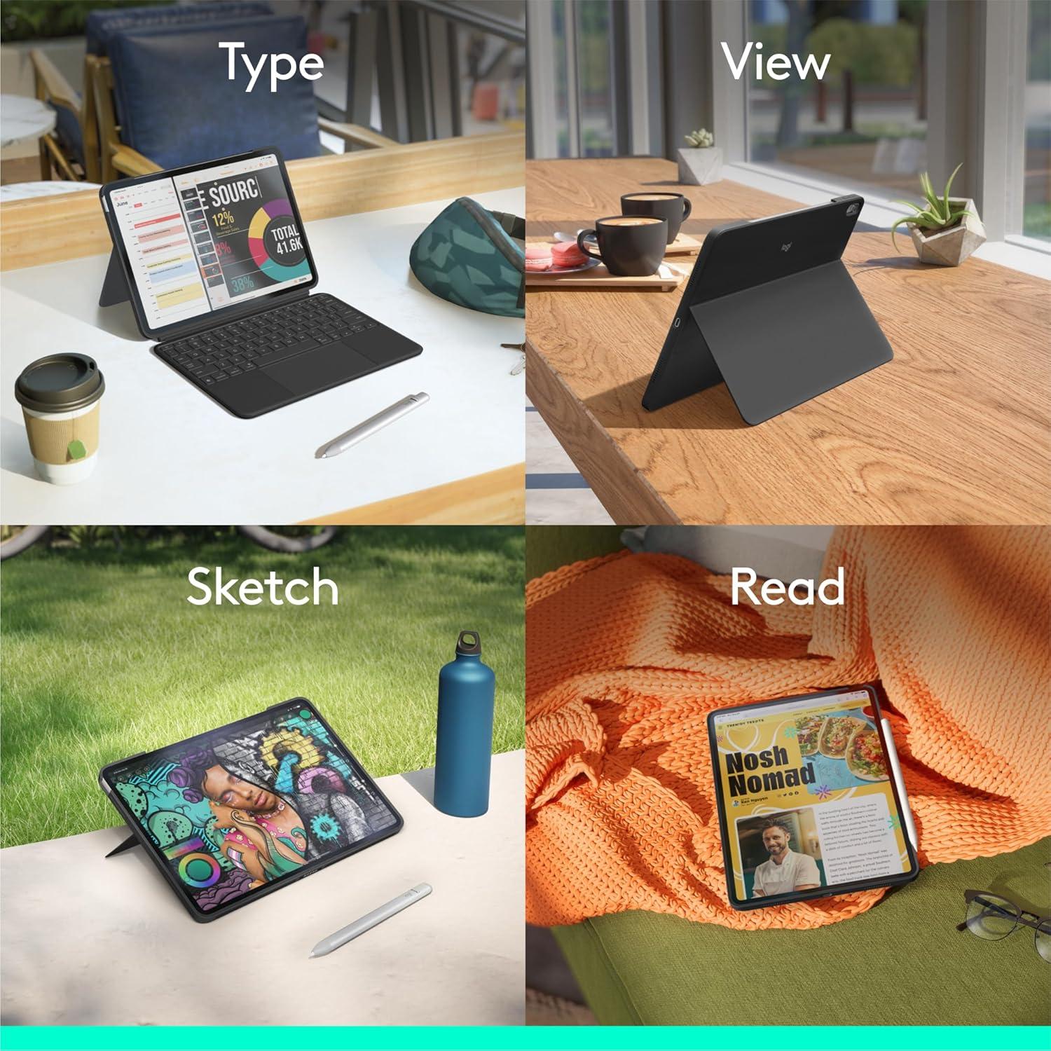 Funda con Teclado Logitech Combo Touch para iPad Air 11"