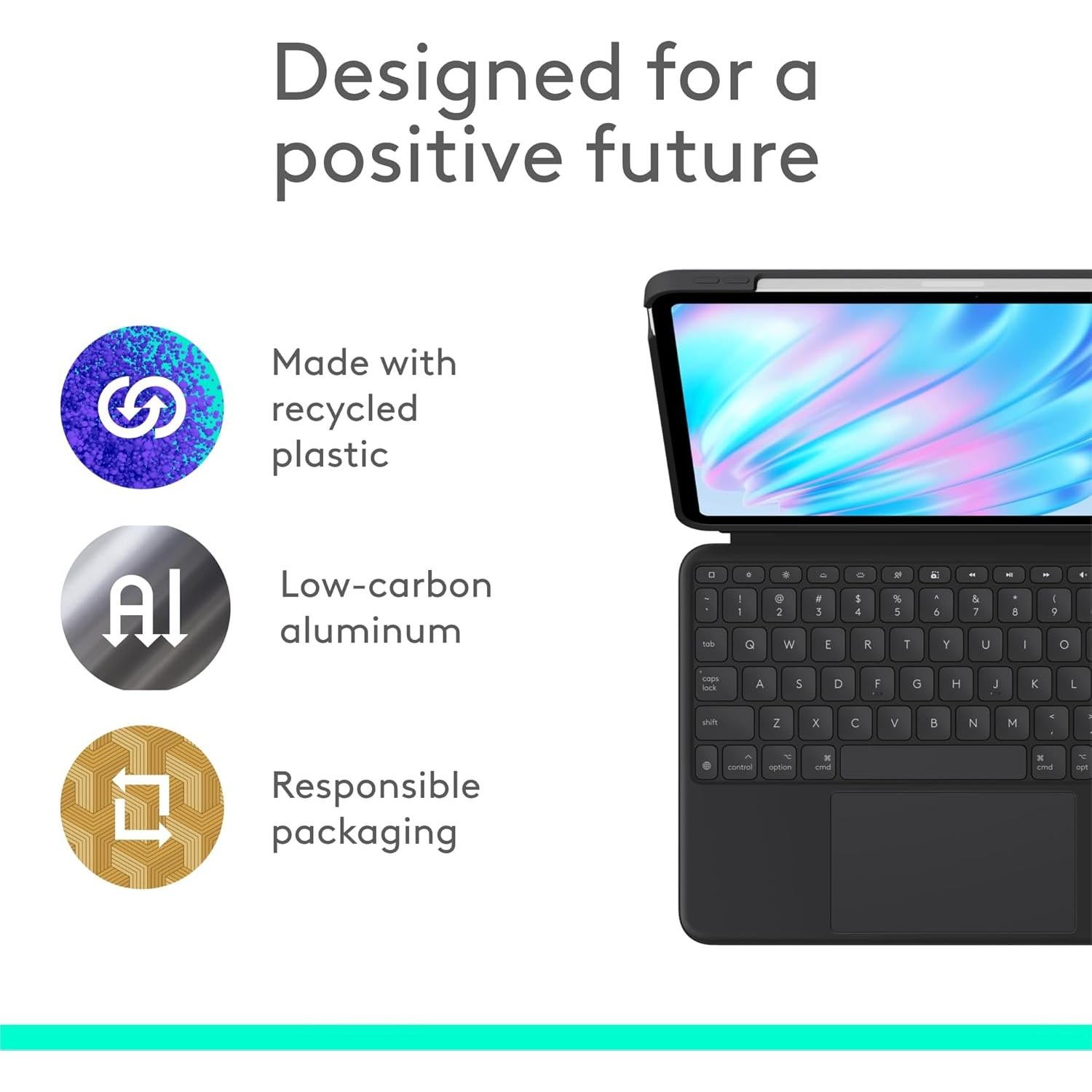 Funda con Teclado Logitech Combo Touch para iPad Air 11"